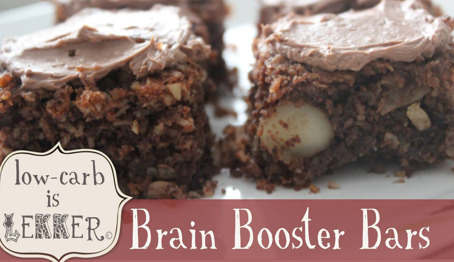 No Added Sugar Brain Booster Brownie Bars (Banting, Keto, Diabetic, Glutenfree)