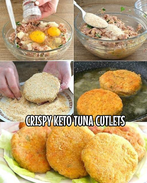 Crispy Keto Tuna Cutlets