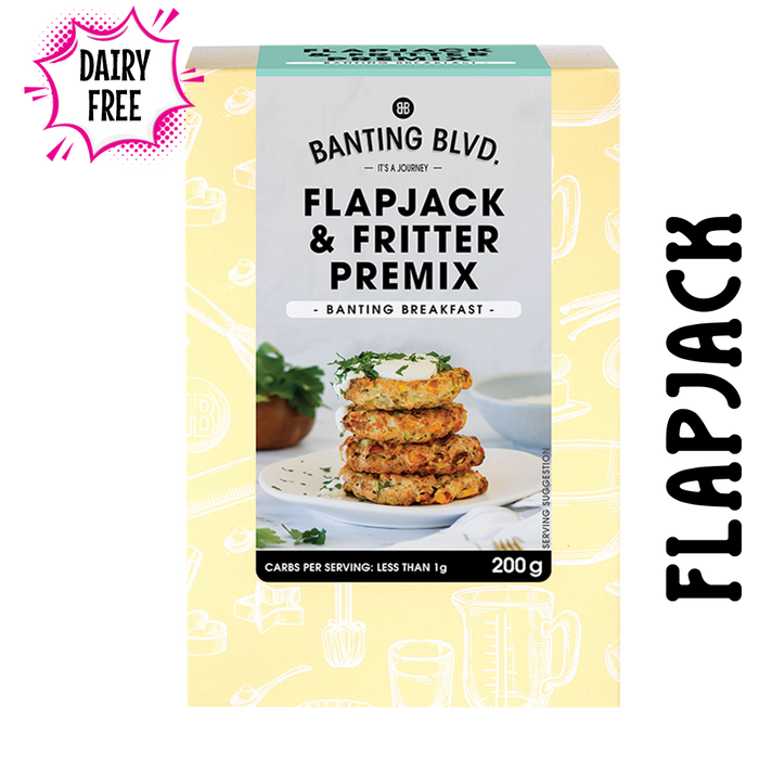 Glutenfree flapjack and fritter mix by Banting Boulevard | Banting, Dairyfree, Diabetic, Halaal, Keto, Premix, Vegan