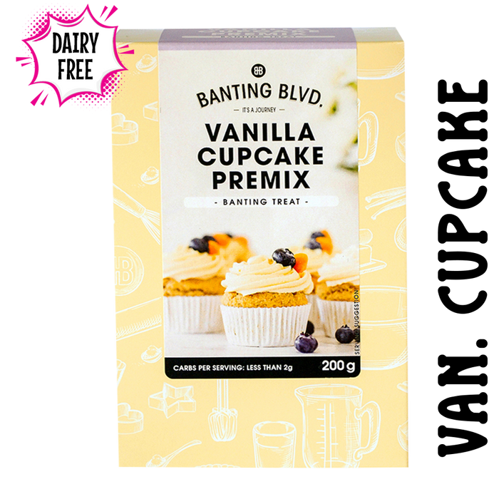 Sugarfree glutenfree vanilla cupcake mix by Banting Boulevard | Banting, Dairyfree, Diabetic, Halaal, Keto, Vegan