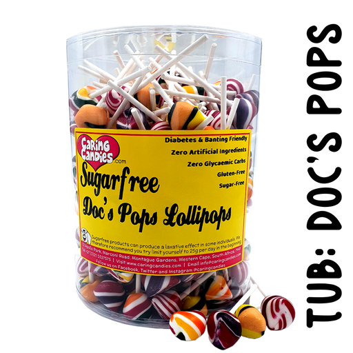 Tub of 200 unwrapped sugarfree lollipops. A perfect, tooth-friendly lollipop alternative for Doctors, Dentists, Dietitians, Hairdressers, Teachers, etc. to give to their little visitors and patients