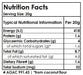 Nutrition Facts Table of Low Carb Gluten free Chocolate Coconut Creams showing Energy, Protein, Carbs, Sugars, Fat, Fibre and Sodium