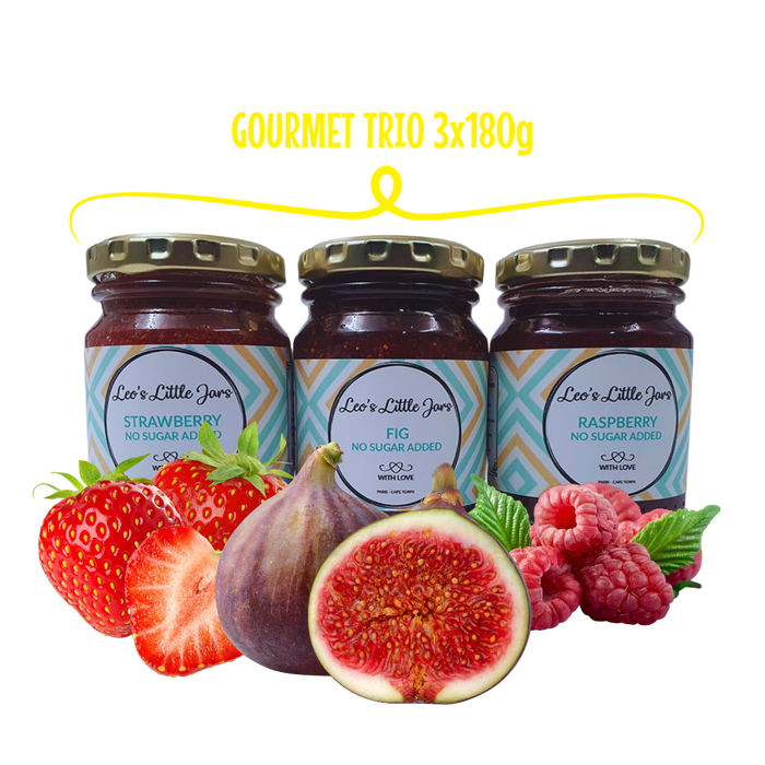 3 pack of assorted diabetic jam. sugar free strawberry jam, fig jam and raspberry jam