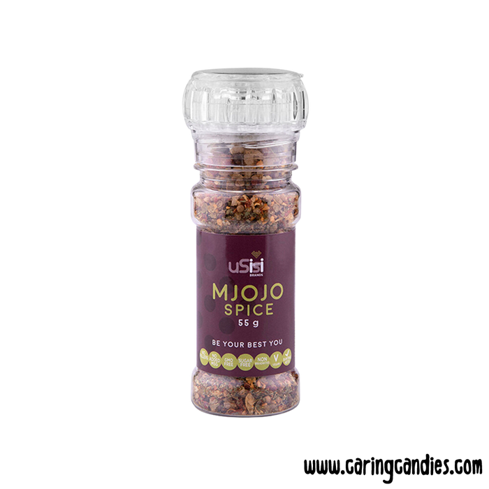 uSisi Brands mjojo seasoning spice. Sugar free, gluten free, suitable for Diabetics, Keto, and Banting