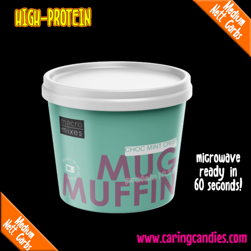 Sugarfree and Glutenfree Macro Mixes High Protein Chocolate Mint Crisp Muffiin Premix