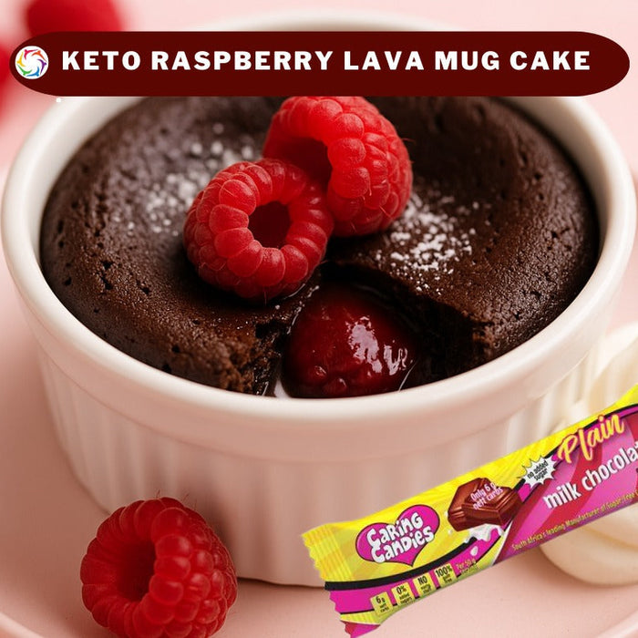 Chocolate Raspberry Lava Mug Cake (Banting, Keto, Diabetic, Glutenfree)