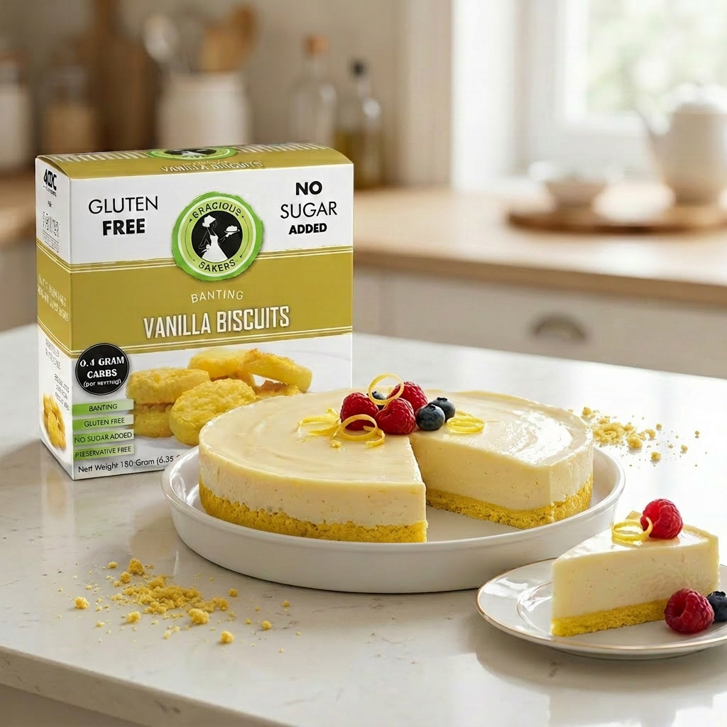 No Added Sugar No-Bake Lemon Cheesecake (Banting, Keto, Diabetic, Glutenfree)