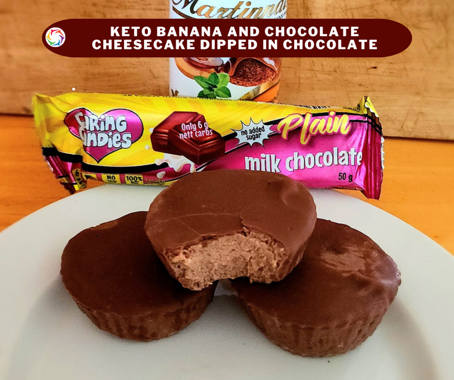 No Added Sugar Banana & Choc Cheesecake Muffins (Banting, Keto, Diabetic, Glutenfree)