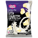 Packaging of Caring Candies No Added Sugar Little LUVBITES Liquorice flavoured white Belgian chocolate hearts on a transparent background