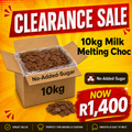Caring Candies No Added Sugar Compound Melting Choc | MILK | 10kg Bulk Catering pack
