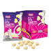 bulk pack of 12x100g no added sugar premium white chocolate luvbites with a strawberry flavour
