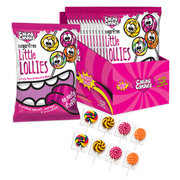 bulk pack of 12x80g caring candies sugarfree little lollies