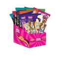caring candies sugar-free sweet cravings survival kit box containing an assortment of sugarfree little lovies hard boiled sweets and lollipops, and no added sugar premium white and milk chocolates