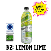 1L Biozest Lemon Lime Fruit Sugarfree Diabetic Energy Management Cordial Drink Concentrate