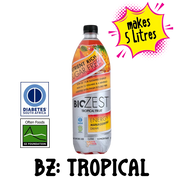 1L Biozest Tropical Fruit Sugarfree Diabetic Energy Management Cordial Drink Concentrate