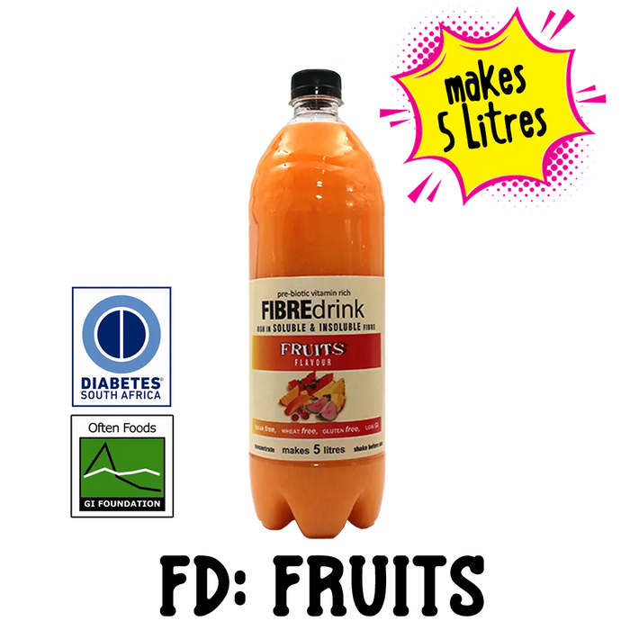 1L Sugarfree Diabetic Keto Fibre Drink Cordial Concentrate Fruits