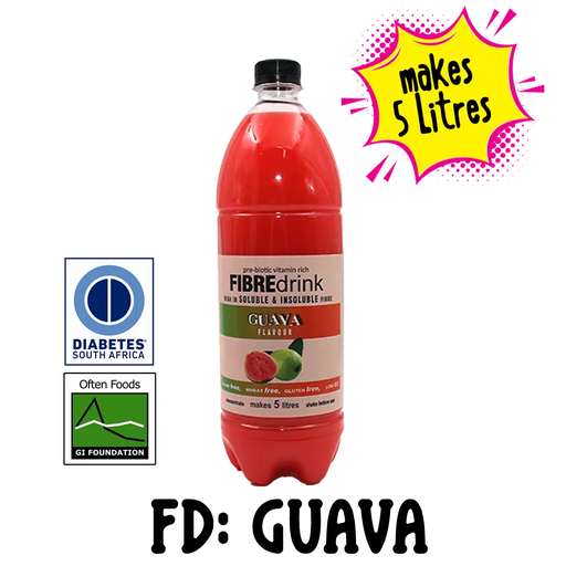 1L Sugarfree Diabetic Keto Fibre Drink Cordial Concentrate Guava