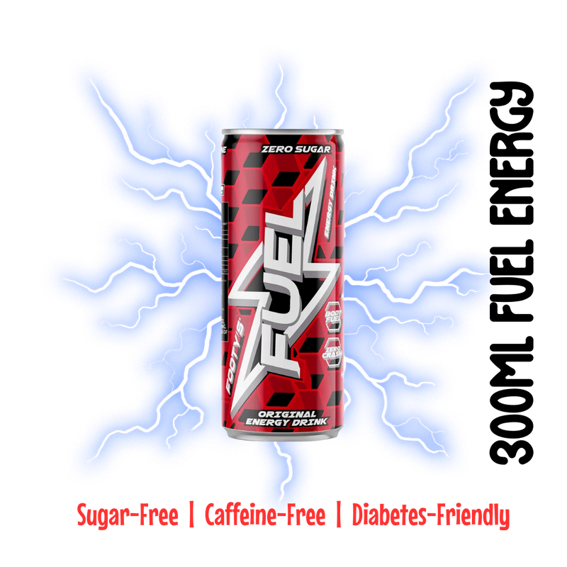 300ml can of Footy's sugar-free fuel energy soda