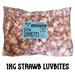Bulk 1kg catering pack of caring candies sugarfree little luvbites white chocolate hearts strawberry flavoured