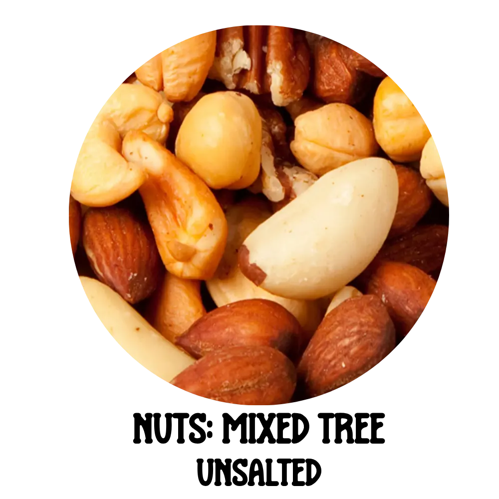 Mixed Tree Nuts, Roasted Unsalted, 1kg — Caring Candies