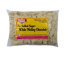 Bag of 1kg premium sugar-free white chocolate for melting and baking