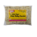 Bag of 1kg premium sugar-free white chocolate for melting and baking