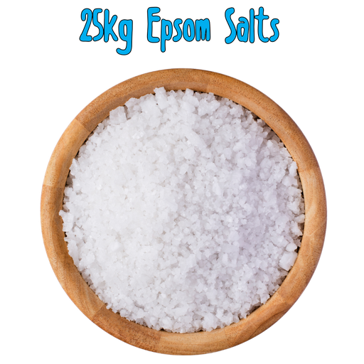 Bulk 25kg Magnesium Sulfate Epsom Salts for the treatment of arthritis pain and swelling, bruises and sprains, insomnia, sore muscles, sunburn, and tired swollen feet in bulk online at Caring Candies