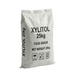 White bag of 25kg xylitol with black text on a clear background