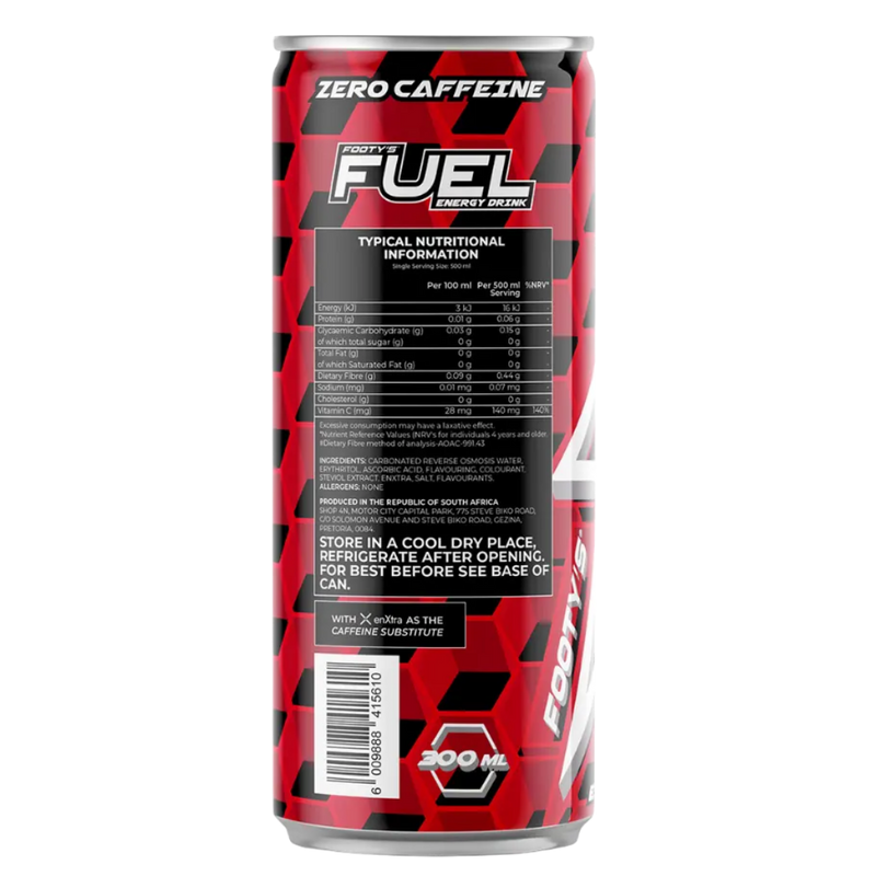 Footy's Fuel Sugar-Free Energy Soda | 300ml