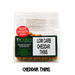 packet and display of low carb gluten free no added sugar cheddar cheese cracker snacks. Suitable for Diabetics, Keto and Banting