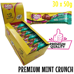 Chocolate: 30x50g | MILK with MINT Crunch