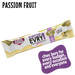 budget-friendly white sugarfree chocolate bar with passion fruit flavoured candy crunch by caring candies showing no added sugar and only 3g nett carbs text
