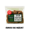 packet of low carb gluten free no added sugar crunchy chocolate hazelnut rusks. Suitable for Diabetics, Keto and Banting