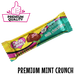 premium quality Caring Candies sugarfree milk chocolate mint crunch candy bar packaging on a clearbackground