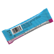 Back view of Caring candies Sugarfree 50g premium white chocolate with a sour cherry crunch