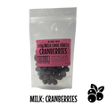 Choc Coated: MILK Coated CRANBERRIES 200g