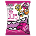 Packet of Caring Candies Sugarfree Little Lollies with colourful lollipops on a transparent background