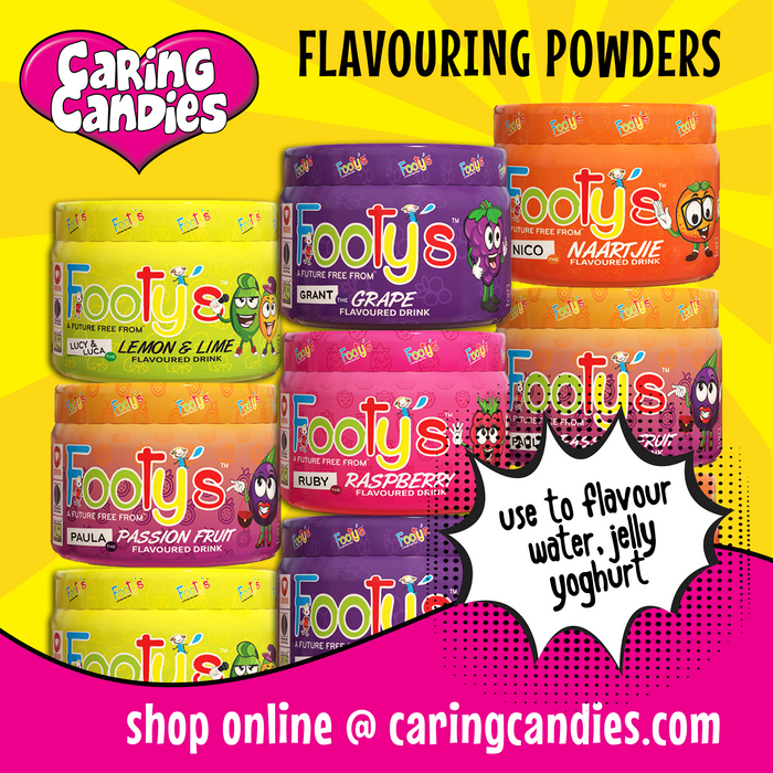 Footy's Powder: Sugarfree 170g PASSION FRUIT flavour