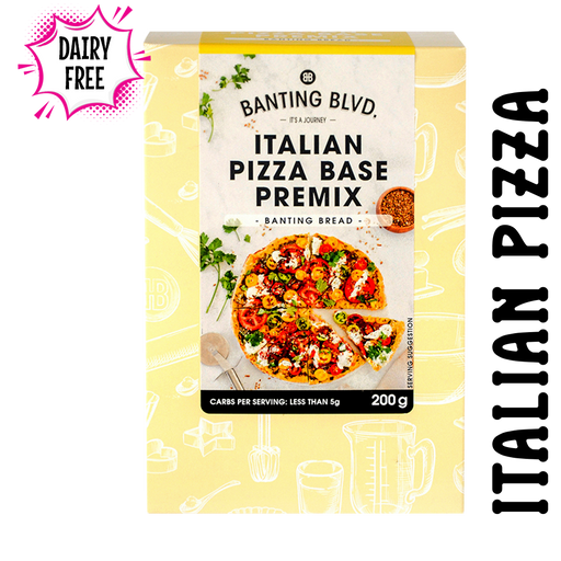 Glutenfree italian pizza base premix by Banting Boulevard | Banting, Dairyfree, Diabetic, Halaal, Keto, Vegan