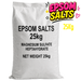 25KG Bag of Epsom salts with text and branding on a white background