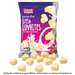 100g Packet of Caring Candies No Added Sugar Little LUVBITES premium white chocolate hearts in a strawberry flavour on a transparent background