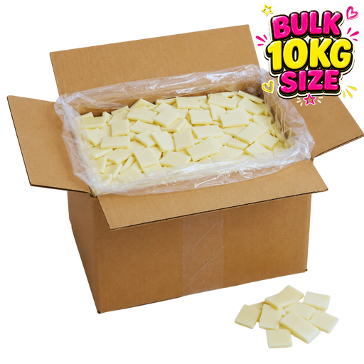 Bulk 10kg box of no added sugar white compound melting chocolate 