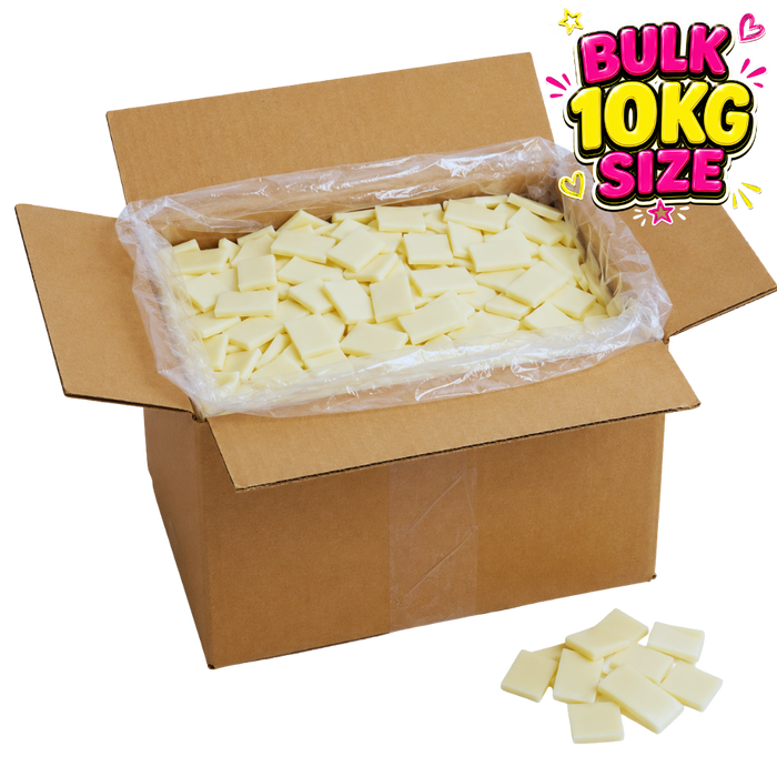 Bulk 10kg box of no added sugar white compound melting chocolate 