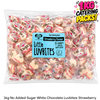 Bulk 1kg catering pack of caring candies sugarfree little luvbites white chocolate hearts strawberry flavoured