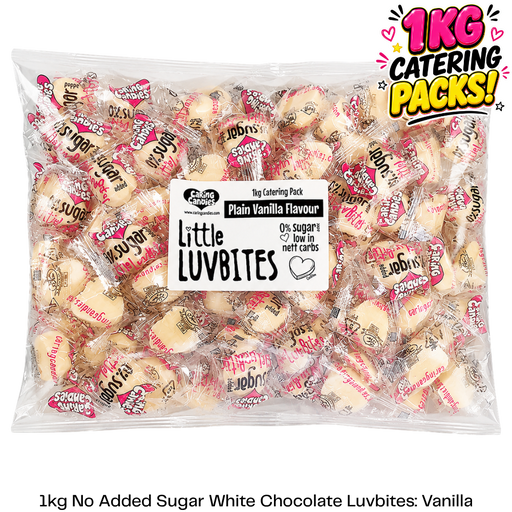 1kg catering pack size sugarfree little luvbites white chocolate