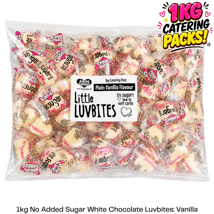 1kg catering pack size sugarfree little luvbites white chocolate
