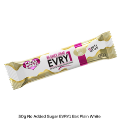 Caring Candies EVRY1 No Added Sugar Choc Bar | PLAIN WHITE | 30g