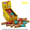 Box of Caring Candies with assorted milk chocolate bars on a white background