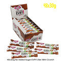 box of Caring Candies No Added Sugar EVRY1 White chocolate with peppermint  flavoured crunch bars