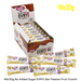 bulk shipper carton showing 48x30g sugarfree evry1 milk chocolate bars with passion fruit flavoured crunch by caring candies